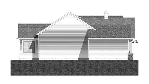 The Robindale house plan, exterior view 4